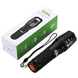 EBL Compact Powerful LED Flashlight with Adjustable Focus, IP65 Water-Resistant, 1200 Lumens for Outdoor, Camping, Walking Dog