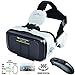 VR Headset Virtual Reality Headset 3D Glasses with 120°FOV, Anti-Blue-Light Lenses, Stereo Headset, for All Smartphones with Length Below 6.3 inch Such as iPhone & Samsung HTC HP LG etc.
