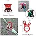 TRIWONDER Guyline Cord Adjuster Rope Tensioner Tent Guy Line Paracord Tightener Loop Alien Aluminum Alloy for Camping Hiking (Various - 28 Pack)