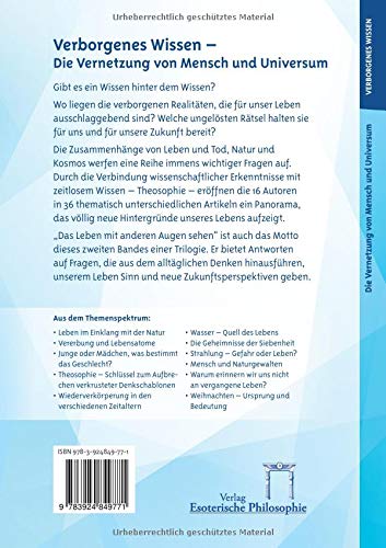 Verborgenes Wissen Die Vernetzung Von Mensch Und Universum In 36 Artikeln Beleuchten 16 Experten Faszinierende Ratsel Des Lebens Untertitel In 36 16 Experten Faszinierende Ratsel Des Lebens Ackermann Barbel Amazon De Bucher
