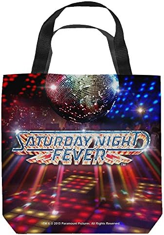 Saturday Night Fever Dance Floor Tote Bag White 16X16