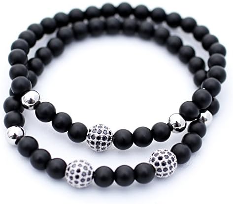 SAVOIR London (Luxury Gift Boxed) White Plated Base Bracelet Set - Ideal Gift for Any Occasion