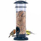 Nibble Weather Proof Anti-Bacterial Bird Feeder with UV Sun-proof Anti-Bacterial Coating. Durable and Disassembles for Quick, Easy Cleaning