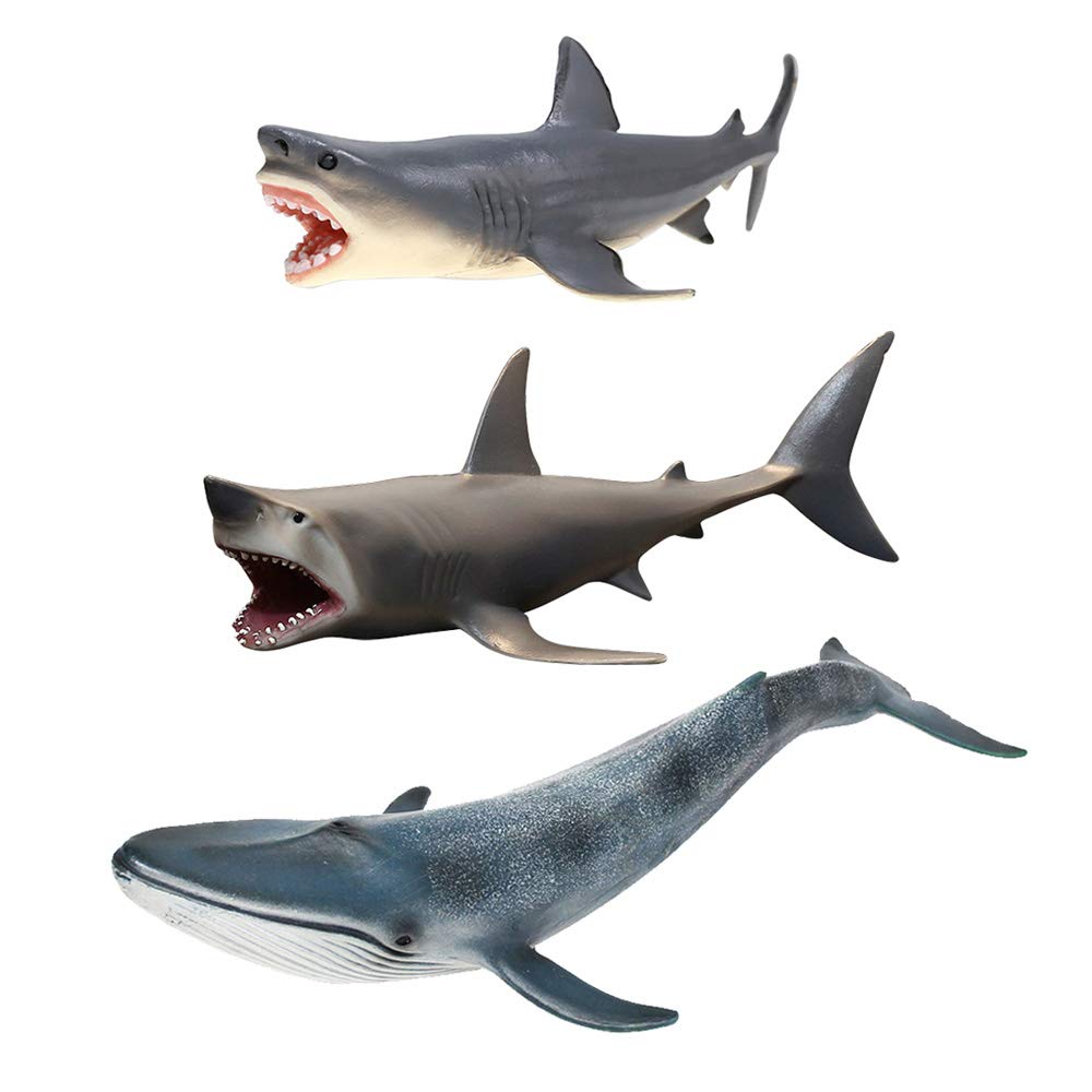 Amakunft Megalodon Shark Aquarium Ornament, Carcharodon Megalodon Fish Tank Decorations, Durable Resin Safe for All Fish & Aquatic Pets The Meg Toys for Children & Home Decorations