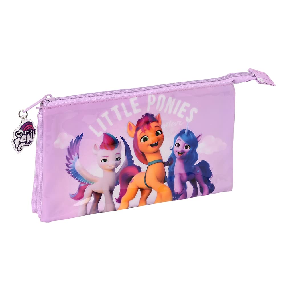 Safta - Triple Pencil Case My Little Pony 22X12X3Cm, Multicolor (812235744)