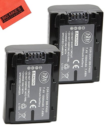 BM Premium 2-Pack Of NP-FH50 Batteries for Sony Alpha DSLR-A230 DSLR-A290 DSLR-A330 DSLR-A380 DSLR-A390 Digital SLR Camera + More!!