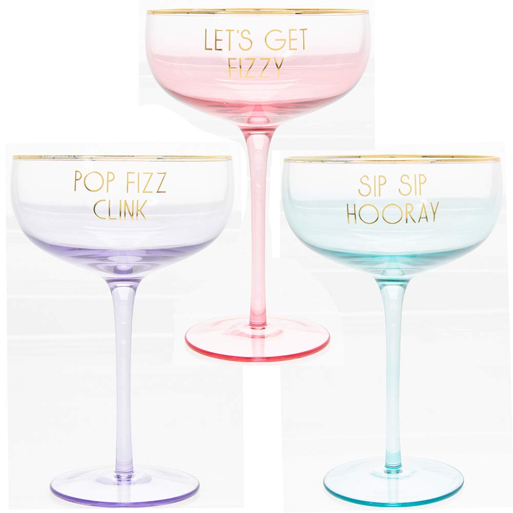 Lets Party Glassware 1 Glass - Please Note: A Design Will BE Picked UP Randomly