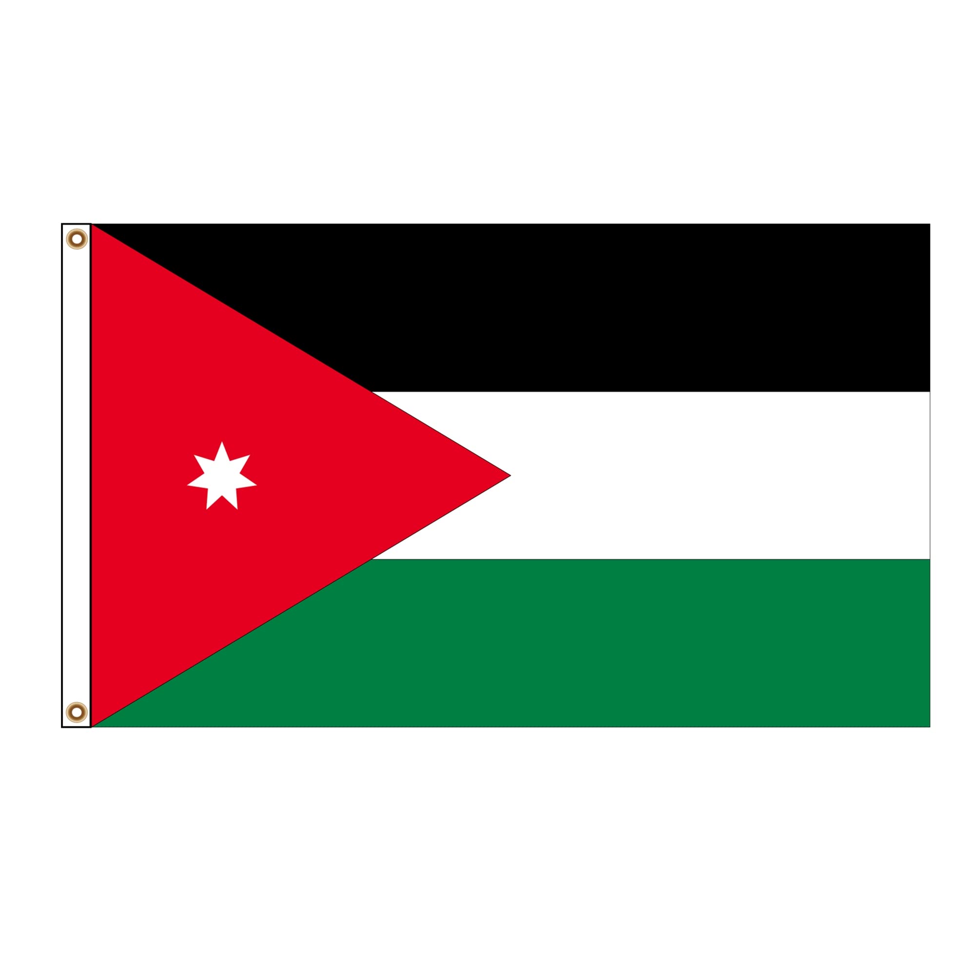Aisa Jordan Flags Banners - Durable 100% Polyester Fabric with Brass Grommets & Headband,3x5ft Outdoor Indoor Flying Banner for Festival,Business,Party,School,Decoration and Patriotic Display