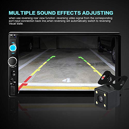 2 Din Car MP5 Player Bluetooth Touch Screen Car HD Stereo, Support Bluetooth/Miroorlink/USB/AUX/FM/TF,with Rear Camera and Remote Control