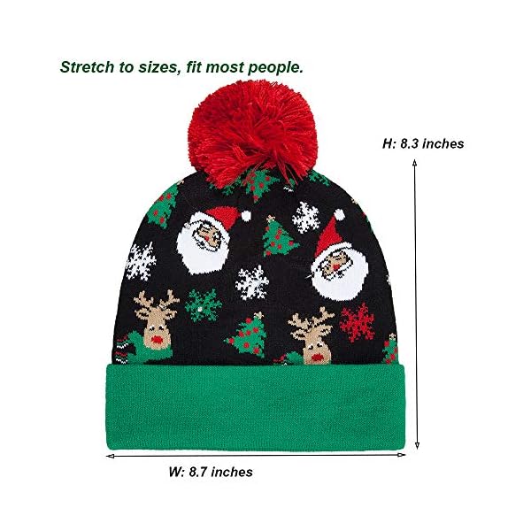 LED Beanie Knit Christmas Hat Ugly 