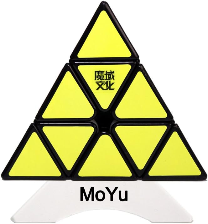 YongJun MoYu Magnetic Pyramid triangle Pyramid Magic Cube Magnetic Pyraminx Speed Puzzle Cube Triangle Pyramid Magic Cube Speed Puzzle Twist Toy (Black)