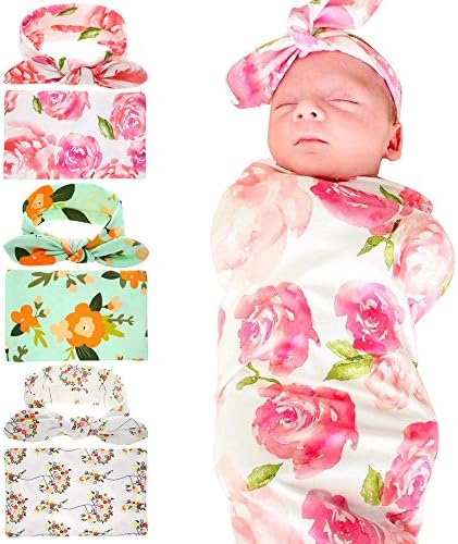 Receiving Blankets Sleep Sack Blanket With Headband for Baby Multi-type (131)