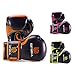 Sanabul Essential Gel Boxing Gloves for Men & Women, Kickboxing MMA, Muay Thai Gloves and Heavy Bag Training Punching & Sparring, Black/Orange 16 oz