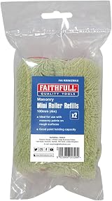 Faithfull FAIRMINI2MAS Masonry Mini Roller Refills 100mm Twin Pack view 2