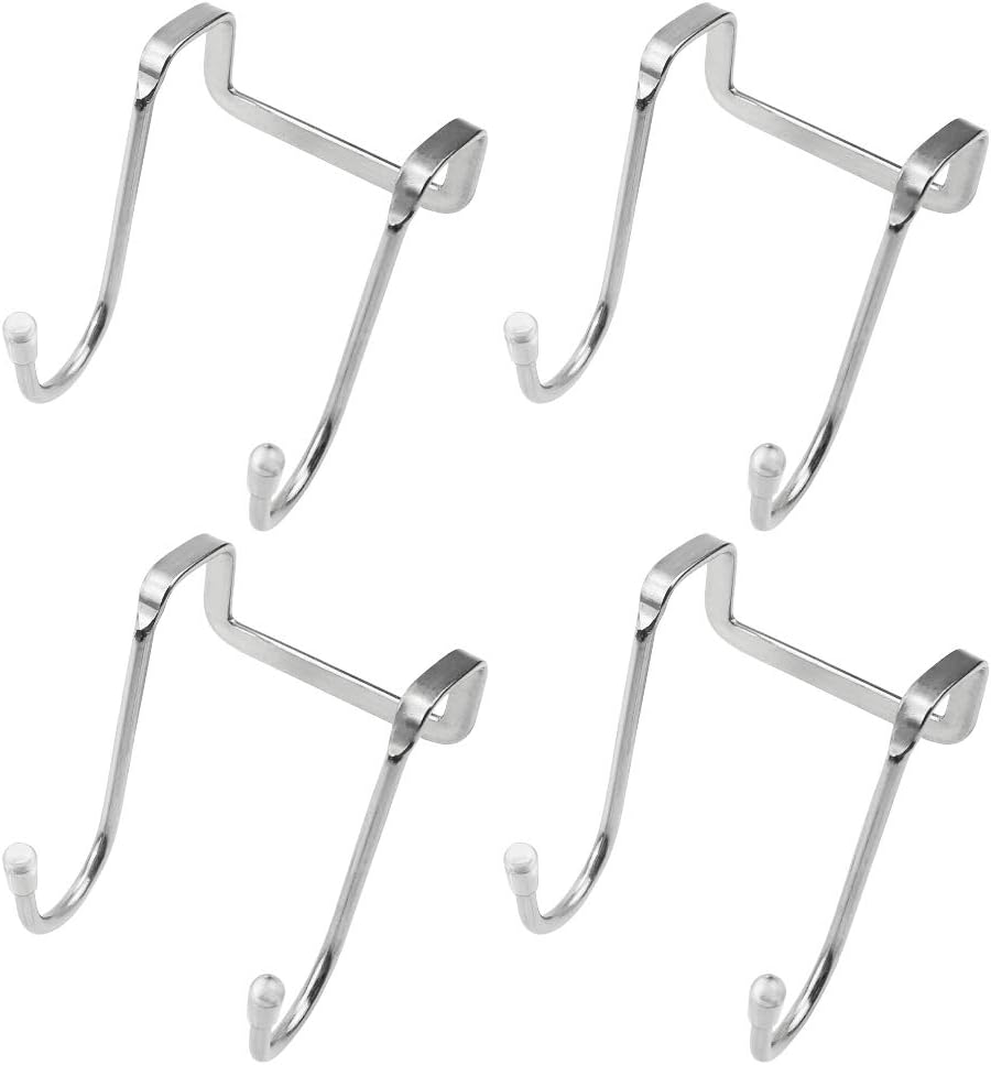 MZMing 4 Pieces Over Door Hooks Stainless Steel Over Door