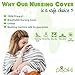 Nursing Cover for Breastfeeding - Soft, Stretchy | Car Seat Covers for Babies & Stroller Canopy | Breastfeeding Cover | Shopping Cart Covers for Baby | Milk Snob by Pupiki