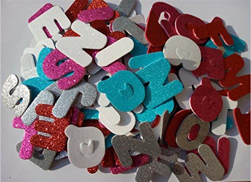 GUZON Glitter Foam Stickers Letter Stickers Self Adhesive Letters, Assorted Colors, 5 Sets