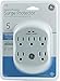 GE Pro Surge Protector, Wall Charger, Charging Station, 1020 Joules Protection Rating, Automatic Shutdown, Sleek Design