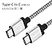 USB Type C to USB Type C 3.1 Cambond Braided Charging Cable Cord 6.6ft/2M for Galaxy Note 8, S8, S8+, MacBook, Nintendo Switch, Google Pixel, Sony XZ, LG V20 G5 G6, HTC 10, Nexus 6p 5x and More Silver