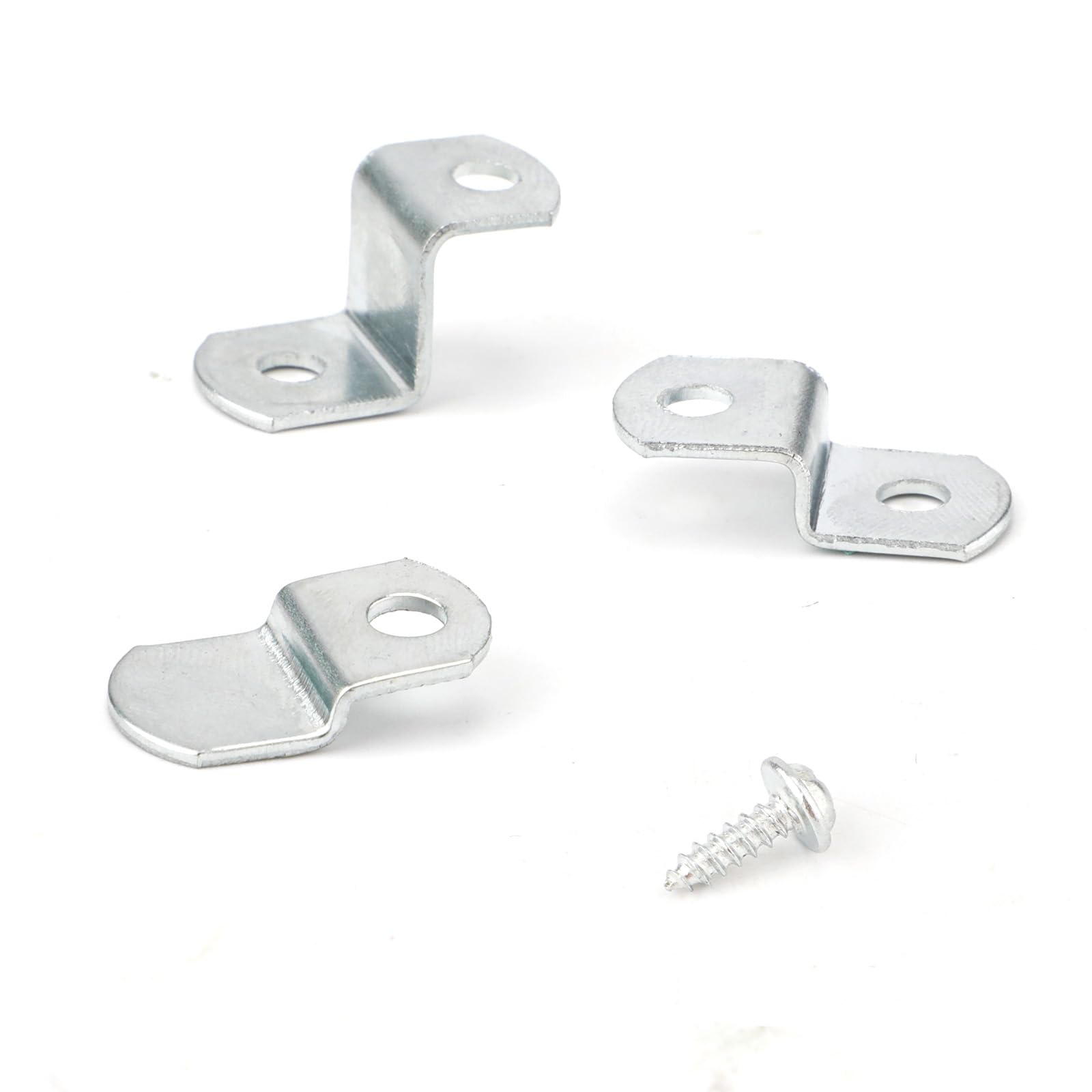 60pcs Canvas Offset Clips Framing Clips, 1/4 Inch, 1/8 inch, 1/2 inch Canvas Painting Mounting Tools with 100 6 x 3/8 Inch Screws Picture Framing Fixing Accessories