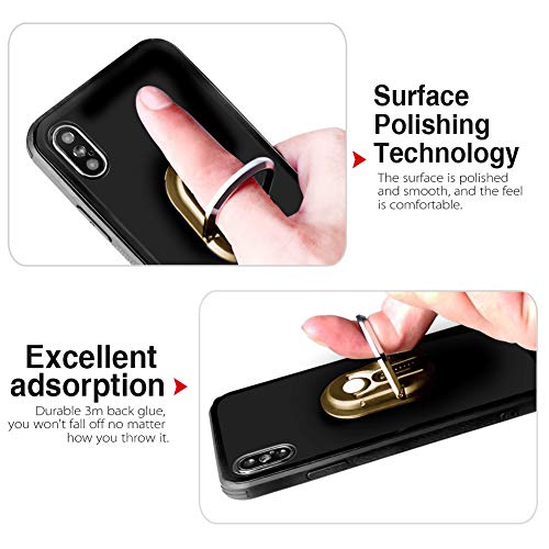 Phone Ring Holder - Sanp Three-in-one Multipurpose Mobile Phone Bracket Holder Stand 360 Degree Rotation & 90°Flip for Car Home, Multiple-Angle Car Phone Mount(Gold)