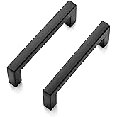 Ravinte Matte Black Cabinet Handles Solid Cabinet Pulls, 3 Inch CC, 30 Pack | Zinc Alloy, Slim Square Bar Grip, Smooth Drawer Pull Feel, Kitchen Cabinet Update, For Cupboards, Dressers, Drawers, Hardware