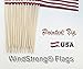 Lot of -24-8x12 Inch US American Hand Held Stick Gravemarker Flags WindStrong with Spear Tip 24 Inch Pointed Bottom Dowel Made in the USA