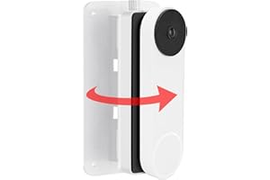 CAGUAN Adjustable Doorbell Mount (30°to 145°) for Google Nest Doorbell Battery/Wired, Blink Video Doorbell, Wyze Doorbell Pro, eufy Doorbell E340/S220, Door Bell Wedge Mount for Apartment, No Drill-White