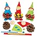 Baker Ross Make Your Own Christmas Elf Natural Pine Cone Kits for Children - Creative Craft Toy Set for Kids to Personalize (Pack of 5)