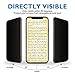 Mothca Screen Protector Privacy Compatible with iPhone XS/iPhone X Full Screen Case Friendly Anti-Spy Tempered Glass Film 3D Touch 9H Hardness Glass Screen Guard Anti-Scratch Bubble Free