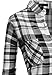 Women's Button Up Lightweight Cotton Relaxed Fit Plaid Shirt