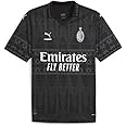 PUMA Mens ACM Collared Replica Jersey X Pleasures Casual - Black, Grey - Size M