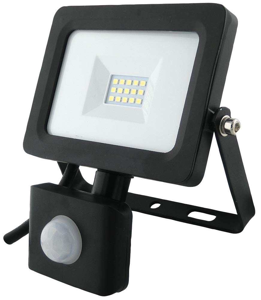 Pro Elec PEL01015 10W LED Floodlight with PIR, Black