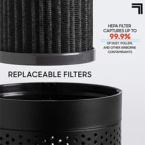 SHARPER IMAGE Portable Air Purifier with True HEPA Air Filter, Quiet