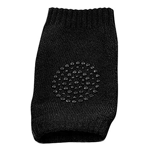Q4U New Safety Pair Infant Toddler Baby Knee Pad Crawling Safety Protector Crawling Protective Knee/Elbow Pads for Toddler Baby Infant Kids (Black)