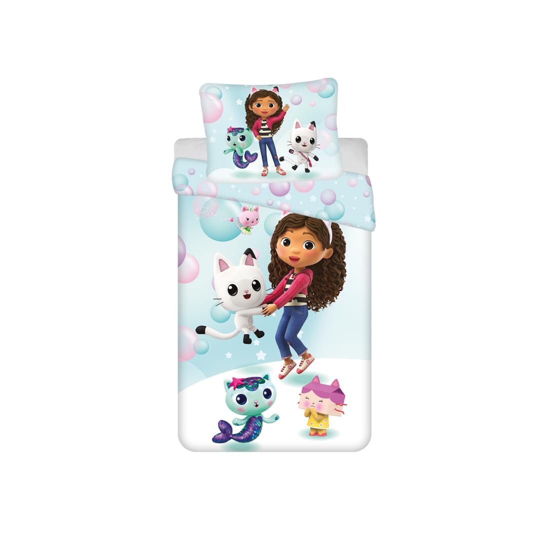 My sweety pop - Bedding Set - Gabby's Dollhouse - 2 Pieces - Child - Duvet Cover - Reversible - 140 x 200 - Pillowcase - 70 x 90 cm Bedding - 100% Polyester - Gabby