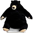 SNOWOLF Djungelskog Bear Giant Simulation Bear Toy Stuffed Animal Plush Doll Huge Cuddly American Wildlife Black Bear Teddy Bear for Home Decoration Valentine's Birthday Gift, 23.6 in/60 cm, Black
