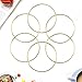 Aboat Set of 6 Dream Catcher Metal Rings, Macrame Ring for Dream Catcher and Crafts, Gold, 6 Inch