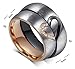 Global Jewelry Amazing Titanium Stainless Steel We Love Each Other Wedding Band Set Anniversary/Engagement/Promise/Couple Ring Best Gift!(Half