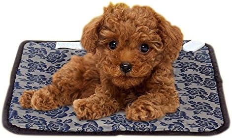 Littleliving ペット用ホットカーペット 温度調節可能 うさぎ 犬 猫 大型 Lサイズ 節電 暖かい マット ペット用マット 花柄 推奨 防寒 ホット ヒーター 寒さ対策 角型 秋冬