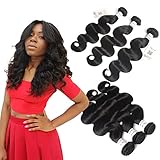 Voguetrend Hair 7A Brazilian Virgin Hair Body Wave Virgin Human Hair 3 Bundles 100% Human Hair Extensions Natural Color Soft (10 12 14)