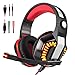 Gaming Headset for PS4 Xbox One, Beexcellent Stereo Over Ear Gaming Headphones Noise Cancelling Wired PC Headset with Mic/Bass Surround/Volume Control/LED Light for Playstation 4/Laptop/Mac/Computer