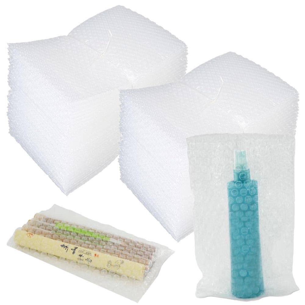 Photo 1 of 100 Pcs Bubble Pouch Wraps, 6''x10'' Clear Bubble Out Bags for Packing, Double Walled Cushioning Bags for Shipping, Storage and Moving(Not Self-Seal)