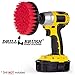 Drillbrush 5 inch Stiff Bristle Bird Bath Fountain Scrub Brush - Heavy Duty Cleaning Brush for Outdoor, Concrete, Decks, Brick, Stone – Granite Headstone Cleaner - Stone Fireplace Scrubber for Drill
