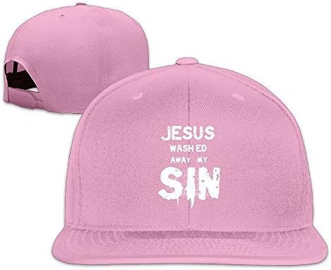 Jjwokaaya Custom Vintage Unisex-Adult Jesus Washed Away My Sin Fishing Hats Caps Pink