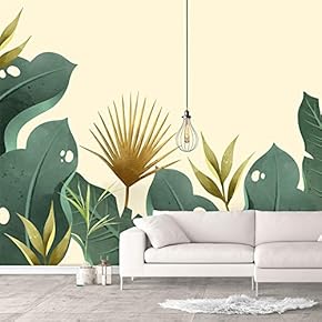 Wall Murals for Bedroom Green Plants Animals Removable Wallpaper Peel and Stick Wall Stickers - 66x96 inches