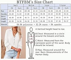 BTFBM Women Casual Button Down V Neck Blouses Long