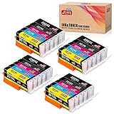 JIMIGO PGI-250XL CLI-251XL Compatible Replacement for Canon 250 251 Ink Cartridges, for Pixma MX922 IX6820 IP7220 IP8720 MG5520 MG5420 MG5620 MG6620 Printer (4 PGBK/Cyan/Magenta/Yellow/Small Black)