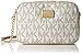 Michael Kors Women's Jet Set Crossbody Leather Bag, Beige, Large