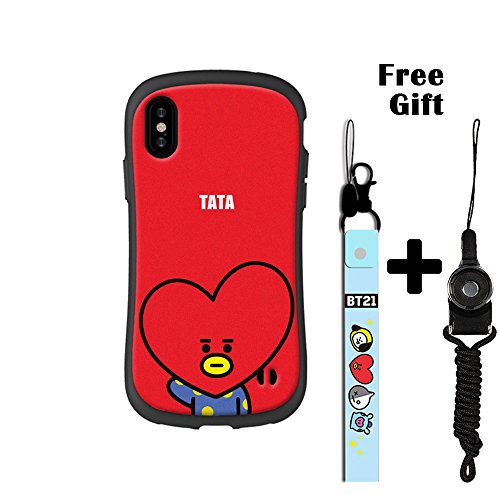 BTS Cell Phone Cover BT21 TATA CHIMMY Full Protective Phone Case for iPhone X 6 6s 7 8 Plus (TATA, iPhone 6/6s Plus)
